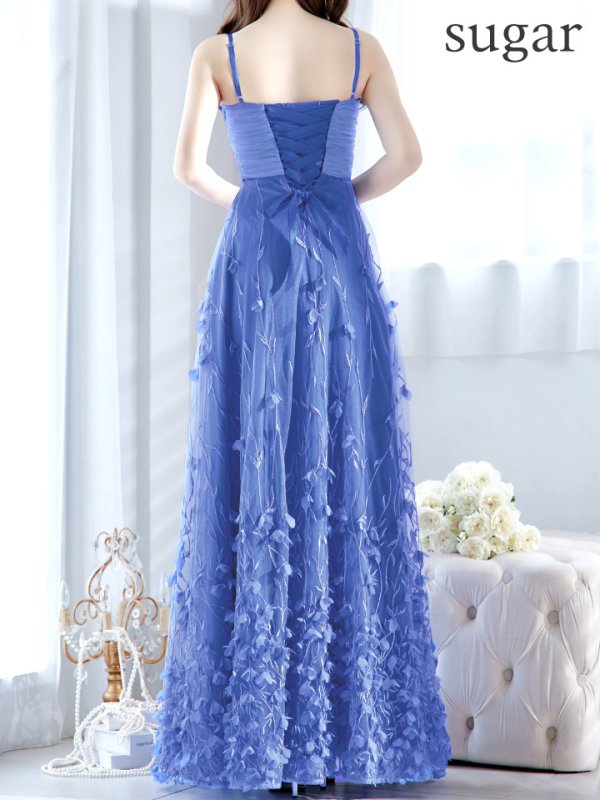 画像9: XLサイズあり【CLEO CLOE/ クレオ クロエ】 オケージョンドレス/ パーティードレス/ ステージドレス/ イベントドレス/ 立体フラワー/ キャミソール/ Aライン/ フレア/ ロングドレス long[OF05] (9)