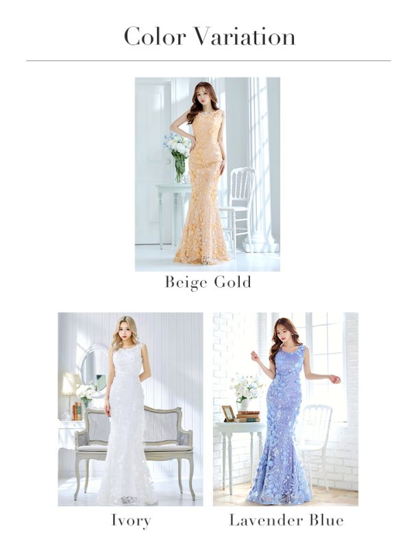 画像25: XLサイズあり【CLEO CLOE/ クレオ クロエ】 オケージョンドレス/ パーティードレス/ ステージドレス/ イベントドレス/ 立体フラワー/ ノースリーブ/ マーメイド/ ロングドレス long[OF05] (25)