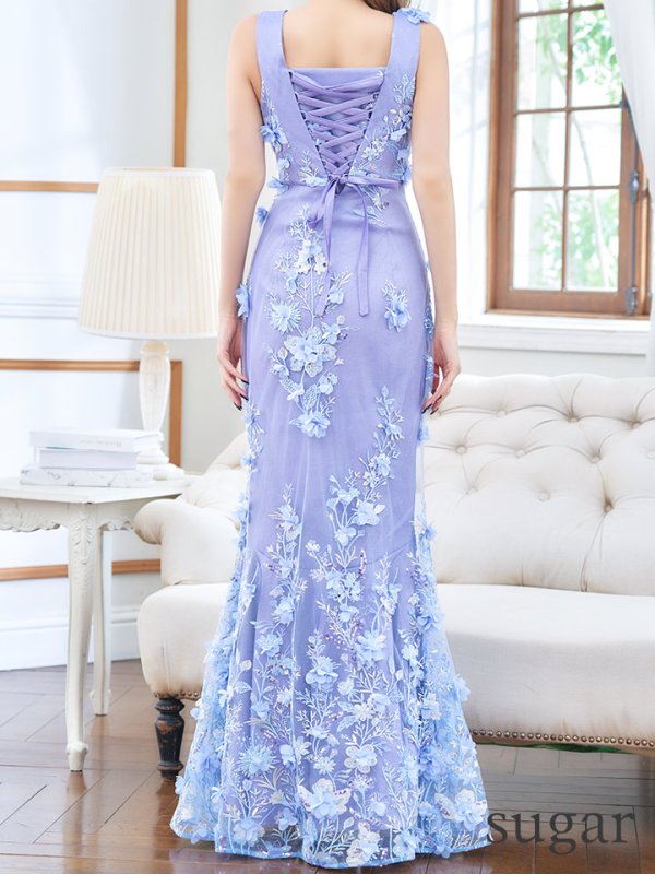 画像18: XLサイズあり【CLEO CLOE/ クレオ クロエ】 オケージョンドレス/ パーティードレス/ ステージドレス/ イベントドレス/ 立体フラワー/ ノースリーブ/ マーメイド/ ロングドレス long[OF05] (18)