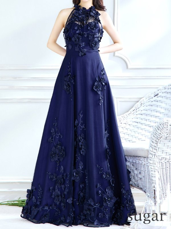 ネイビー モデル:ゆりお 身長:165cm 着用サイズ:8号(Sサイズ)