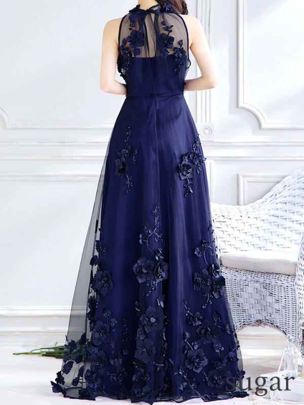 ネイビー モデル:ゆりお 身長:165cm 着用サイズ:8号(Sサイズ)