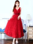 画像10: Lサイズあり【CLEO CLOE/ クレオ クロエ】 パーティードレス/ ステージドレス/ イベントドレス/ 立体フラワー/ バストシアー/ フレア/ ミモレ丈/ ミディアムドレス long[OF05] (10)