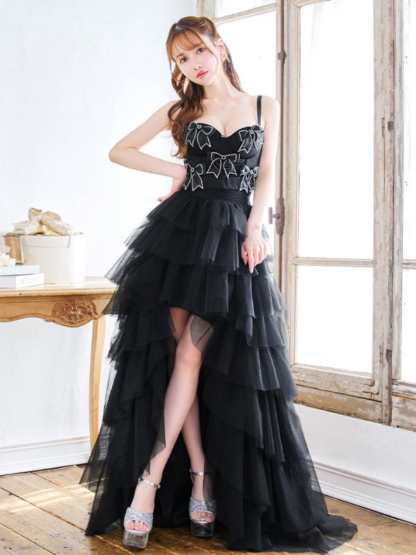 ブラック モデル:ゆめ 身長:160cm 着用サイズ:8号(Sサイズ)