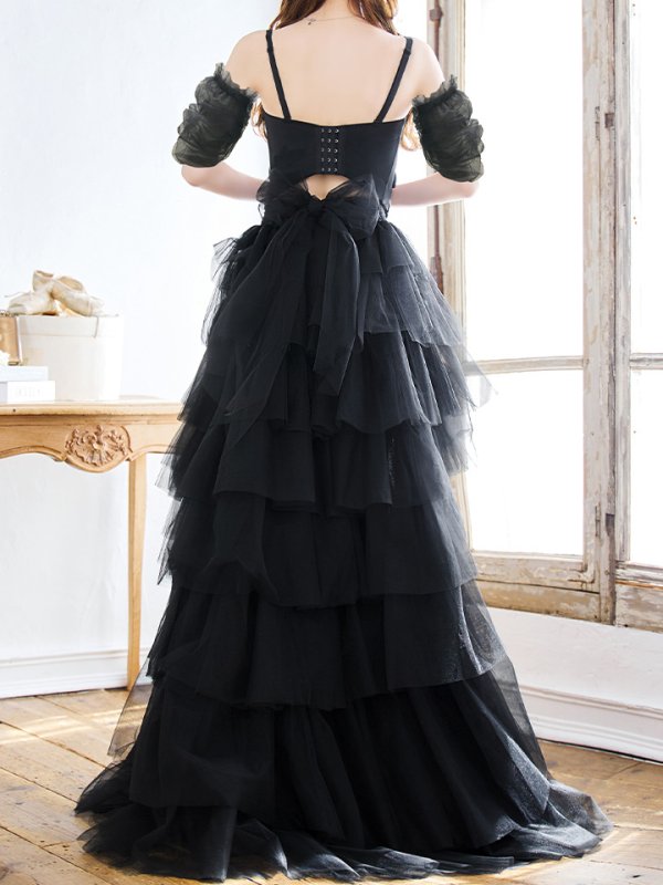 ブラック モデル:ゆめ 身長:160cm 着用サイズ:8号(Sサイズ)