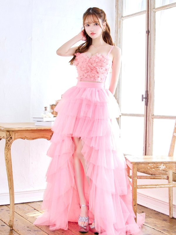 スイートピンク モデル:ゆめ 身長:160cm 着用サイズ:8号(Sサイズ)