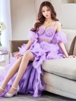 ラベンダー　モデル：真優川咲　身長：158cm　着用サイズ：8号(Sサイズ)