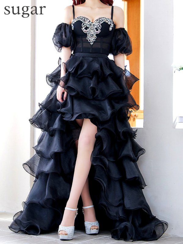 ブラック　モデル：真優川咲　身長：158cm　着用サイズ：Sサイズ