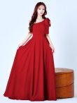 ダークレッド　モデル：真優川咲　身長：158cm　着用サイズ：Sサイズ