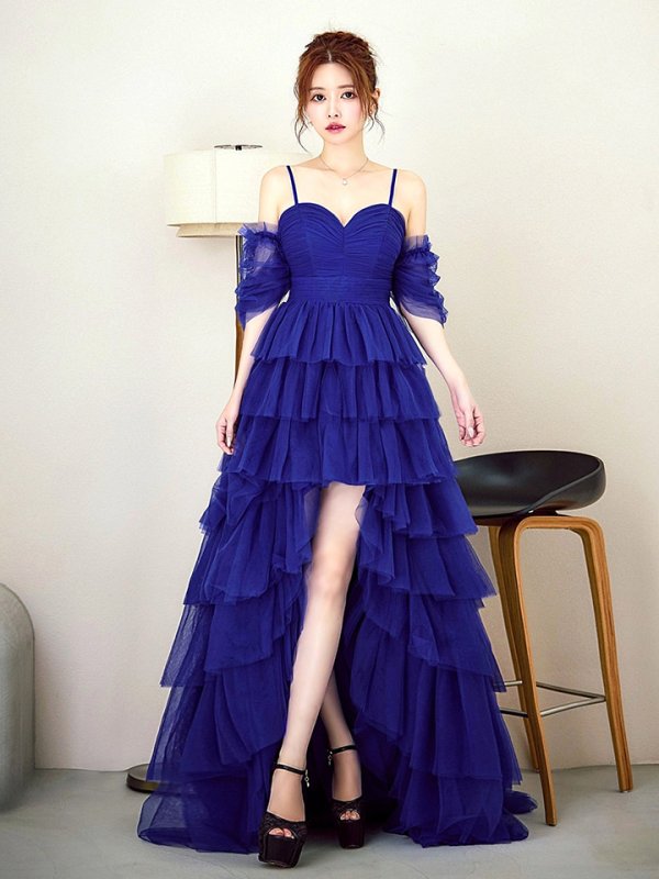 ダークブルー モデル：ゆめ　身長：160cm　着用サイズ：8号(Sサイズ)