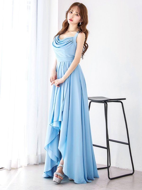 パウダーブルー モデル：ゆめ　身長：160cm　着用サイズ：8号(Sサイズ)