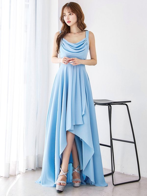 パウダーブルー モデル：ゆめ　身長：160cm　着用サイズ：8号(Sサイズ)