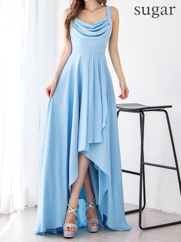 パウダーブルー モデル：ゆめ　身長：160cm　着用サイズ：8号(Sサイズ)