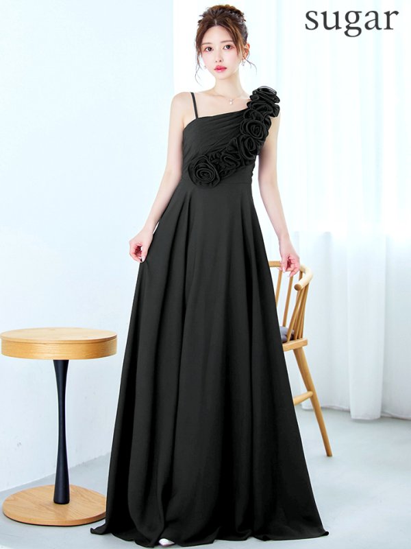 ブラック モデル：ゆめ　身長：160cm　着用サイズ：8号(Sサイズ)