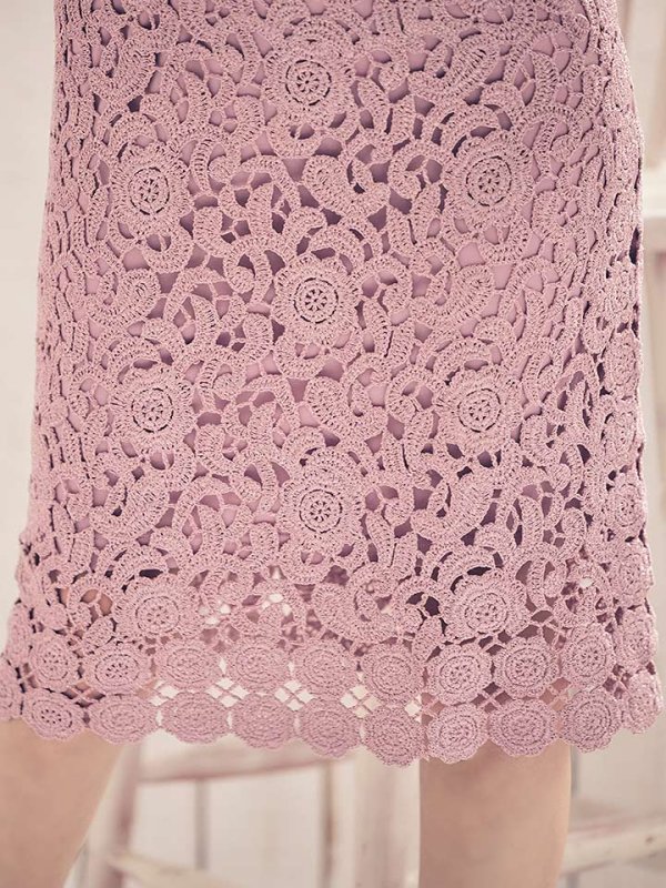 画像6: 【XS-XLサイズあり】【ERUKEI エルケイ】ケミカルレース/ ボートネック/ ノースリーブ/ ミディアム丈/ ワンピース/ ミニドレス/ キャバドレス[OF2] (6)