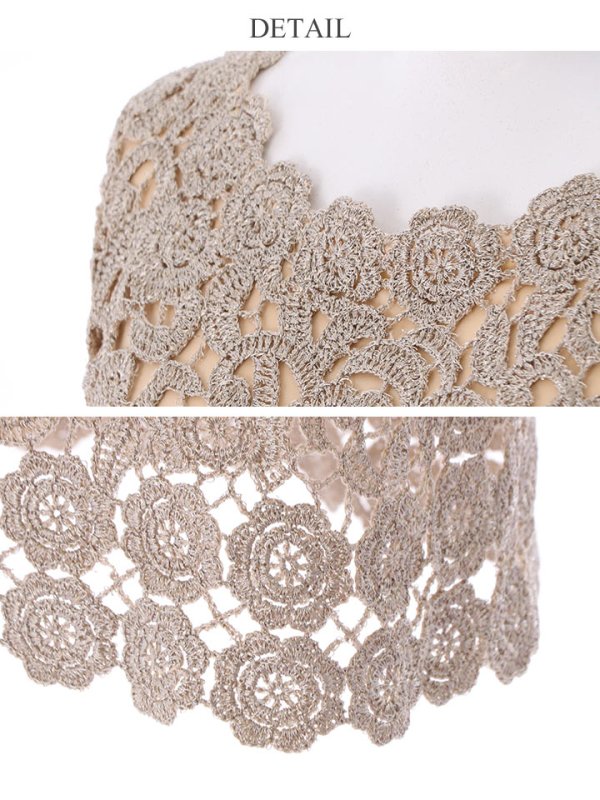 画像16: 門りょうちゃん着用【XS-XLサイズあり】【ERUKEI エルケイ】ラメ/ケミカルレース/ ボートネック/ ノースリーブ/ ミディアム丈/ ワンピース/ ミニドレス/ キャバドレス[OF2] (16)