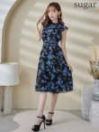 画像19: XS-Lサイズあり 【GINZA COUTURE/銀座クチュール】フラワープリント/ ノースリーブ/ フレア/ ミディアム丈/ ひざ丈/ ワンピース/ キャバドレス[OF2] (19)