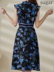 画像21: XS-Lサイズあり 【GINZA COUTURE/銀座クチュール】フラワープリント/ ノースリーブ/ フレア/ ミディアム丈/ ひざ丈/ ワンピース/ キャバドレス[OF2] (21)