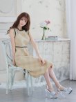 画像11: XSサイズあり 【GINZA COUTURE/銀座クチュール】 ツイード/ ノースリーブ/ Aライン/ ワンピース/ ひざ丈/ ミディアムドレス/ キャバドレス[OF2] (11)