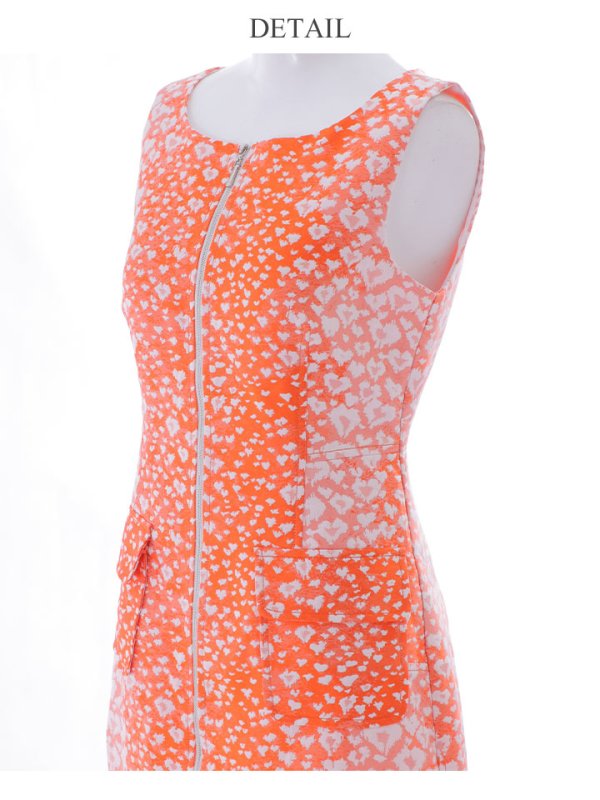 画像18: XS-Lサイズあり 【GINZA COUTURE/銀座クチュール】フロントジップ/ レオパード柄/ ポケット付き/ ジャガード/ タイト/ ひざ丈/ ワンピース/ ミディアムドレス/ キャバドレス[OF2] (18)