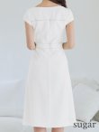 ホワイト　モデル：阿部なつき　身長160cm　着用サイズ：Sサイズ