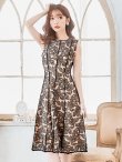画像21: XS-Lサイズあり 【GINZA COUTURE/銀座クチュール】総レース/ パイピング/ ラインデザイン/ Aライン/ ひざ丈/ ノースリーブ/ ワンピース/ ミディアムドレス/ キャバドレス[OF2] (21)