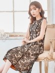画像24: XS-Lサイズあり 【GINZA COUTURE/銀座クチュール】総レース/ パイピング/ ラインデザイン/ Aライン/ ひざ丈/ ノースリーブ/ ワンピース/ ミディアムドレス/ キャバドレス[OF2] (24)