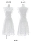 画像34: XS-Lサイズあり 【GINZA COUTURE/銀座クチュール】レース/ ワンカラー/ ノースリーブ/ Aライン/ フレア/ 膝丈/ ミディアムドレス/ キャバドレス[OF2] (34)