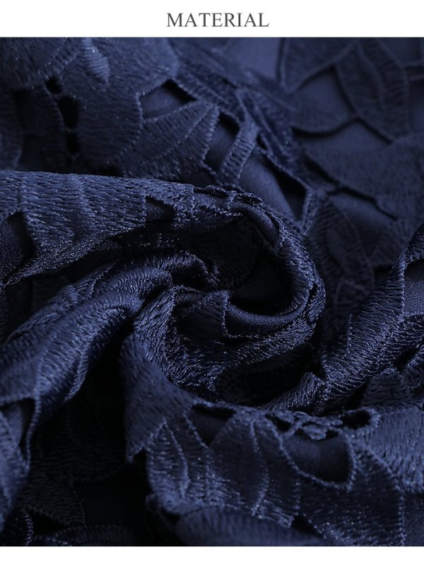 画像42: XS-Lサイズあり 【GINZA COUTURE/銀座クチュール】レース/ ワンカラー/ ノースリーブ/ Aライン/ フレア/ 膝丈/ ミディアムドレス/ キャバドレス[OF2] (42)