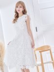 画像26: XS-Lサイズあり 【GINZA COUTURE/銀座クチュール】レース/ ワンカラー/ ノースリーブ/ Aライン/ フレア/ 膝丈/ ミディアムドレス/ キャバドレス[OF2] (26)