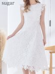 画像32: XS-Lサイズあり 【GINZA COUTURE/銀座クチュール】レース/ ワンカラー/ ノースリーブ/ Aライン/ フレア/ 膝丈/ ミディアムドレス/ キャバドレス[OF2] (32)