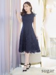 画像8: XS-Lサイズあり 【GINZA COUTURE/銀座クチュール】レース/ ワンカラー/ ノースリーブ/ Aライン/ フレア/ 膝丈/ ミディアムドレス/ キャバドレス[OF2] (8)