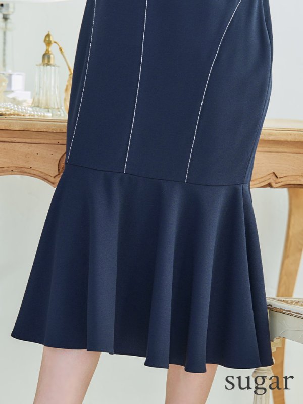 画像30: XS-Lサイズあり 【GINZA COUTURE/銀座クチュール】シンプル/ ワンカラー/ ノースリーブ/ マーメイド/ ミディアム丈/ ワンピース/ ミディアムドレス/ キャバドレス[OF2] (30)