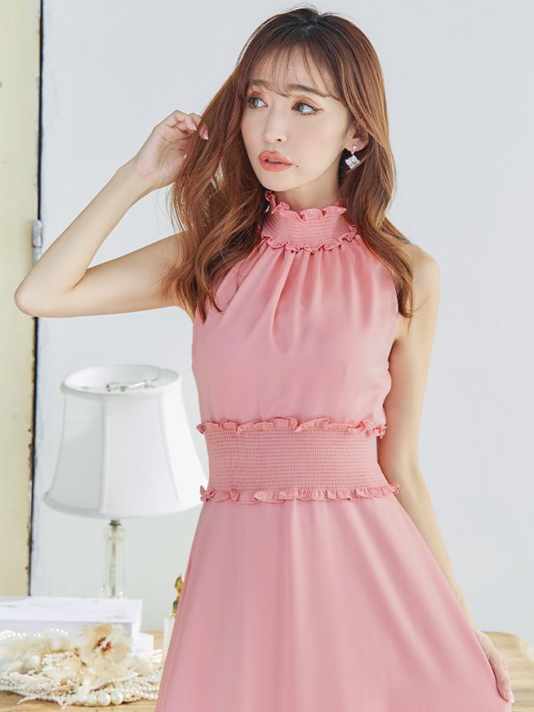 ピンク モデル:杉山佳那恵 身長:158cm 着用サイズ:5号(XSサイズ)