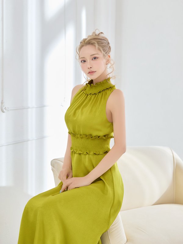 抹茶 モデル：如月れい　身長：156cm　着用サイズ：7号(Sサイズ)