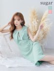 画像1: XS-Lサイズあり 【GINZA COUTURE/銀座クチュール】フリル/ ノースリーブ/ 膝丈/ ワンピース/ Aライン/ ミモレ丈/ キャバドレス[OF2] (1)