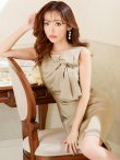 画像3: 【XS-Lサイズあり】 【GINZA COUTURE/銀座クチュール】シンプル/ ワンカラー/ ノースリーブ/ ショルダーリボン/ タイト/ 膝丈/ ミディアムドレス/ キャバドレス[OF2] (3)