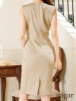 画像9: 【XS-Lサイズあり】 【GINZA COUTURE/銀座クチュール】シンプル/ ワンカラー/ ノースリーブ/ ショルダーリボン/ タイト/ 膝丈/ ミディアムドレス/ キャバドレス[OF2] (9)