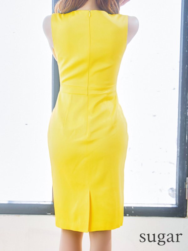 画像28: 【XS-Lサイズあり】 【GINZA COUTURE/銀座クチュール】シンプル/ ワンカラー/ ノースリーブ/ ショルダーリボン/ タイト/ 膝丈/ ミディアムドレス/ キャバドレス[OF2] (28)