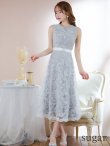 画像7: XS-Lサイズあり 【GINZA COUTURE/銀座クチュール】フラワーレース/ ノースリーブ/ フレア/ Aライン/ ミディアム丈/ ワンピース/ ミディアムドレス/ キャバドレス[OF2] (7)