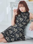画像6: XS-Lサイズあり 【GINZA COUTURE/銀座クチュール】プリント/ ハイネック/ ノースリーブ/ フリル/ Aライン/ ワンピース/ ミニドレス/ キャバドレス[OF2] (6)