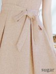 画像10: XS-Lサイズあり 【GINZA COUTURE/銀座クチュール】シンプル/ ワンカラー/ ノースリーブ/ ボタン/ ウエストリボン/ ミディアム丈/ 膝丈/ Aライン/ フレア/ ワンピース/ ミディアムドレス/ キャバドレス[OF2] (10)