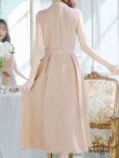 画像9: XS-Lサイズあり 【GINZA COUTURE/銀座クチュール】シンプル/ ワンカラー/ ノースリーブ/ ボタン/ ウエストリボン/ ミディアム丈/ 膝丈/ Aライン/ フレア/ ワンピース/ ミディアムドレス/ キャバドレス[OF2] (9)