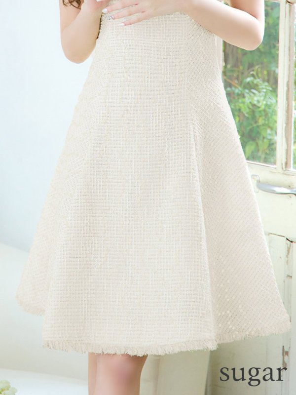 ホワイト モデル:ぴょな 身長:160cm 着用サイズ:5号(XSサイズ)