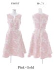 画像13: XS-Lサイズあり 【GINZA COUTURE/銀座クチュール】フラワープリント/ ノースリーブ/ ハイウエスト/ Aライン/ ミディアム丈/ 膝丈/ フレア/ ワンピース / キャバドレス[OF2] (13)