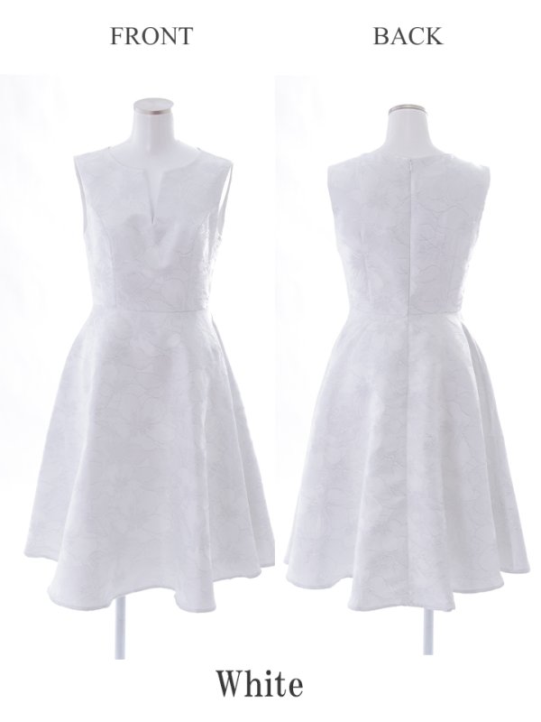 画像14: XS-Lサイズあり 【GINZA COUTURE/銀座クチュール】フラワープリント/ ノースリーブ/ ハイウエスト/ Aライン/ ミディアム丈/ 膝丈/ フレア/ ワンピース / キャバドレス[OF2] (14)