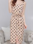画像8: XS-Lサイズあり 【GINZA COUTURE/銀座クチュール】ドット/ ノースリーブ/ ワンピース/ タイト/ ミモレ丈/ ミディアムドレス/ キャバドレス[OF2] (8)