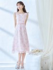画像4: XS-Lサイズあり 【GINZA COUTURE/銀座クチュール】フラワーレース/ ノースリーブ/ Aライン/ フレア/ ミディアム丈/ ワンピース/ ミディアムドレス/ キャバドレス[OF2] (4)