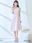 画像8: XS-Lサイズあり 【GINZA COUTURE/銀座クチュール】フラワーレース/ ノースリーブ/ Aライン/ フレア/ ミディアム丈/ ワンピース/ ミディアムドレス/ キャバドレス[OF2] (8)