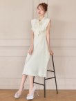 画像5: XS-Lサイズあり 【GINZA COUTURE/銀座クチュール】ネックリボン/ ノースリーブ/ ミモレ丈/ フレア/ Aライン/ ワンピース/ ミディアムドレス/ キャバドレス[OF2] (5)