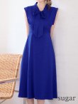 画像22: XS-Lサイズあり 【GINZA COUTURE/銀座クチュール】ネックリボン/ ノースリーブ/ ミモレ丈/ フレア/ Aライン/ ワンピース/ ミディアムドレス/ キャバドレス[OF2] (22)